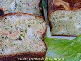 Cake au chèvre truite fumée et courgette