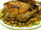 Chapon rôti et sa poêlée de légumes d'automne