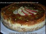 Cheesecake aux pommes-pistaches & crème caramel au beurre salé