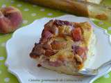 Clafoutis aux pêches de vigne et gingembre frais