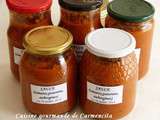 Conserve de sauce tomates poivrons aubergines