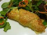 Croissant farci au jambon, légumes et reblochon