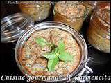 Flan de courgettes et champignons de Paris au gorgonzola