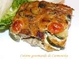 Flan de courgettes et champignons de Paris