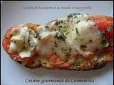 Gratin de bruschetta à la tomate et mozzarella