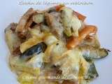 Gratin de légumes au reblochon