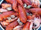 Homard cuit au court bouillon