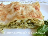 Lasagnes aux courgettes et son pesto d'épinards au chèvre frais