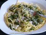 Pâte Fettuccini sauce pesto au cresson