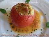 Pâtissons et tomates farcis à la brousse