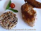 Poulet rôti farci aux riz sauvage et amandes