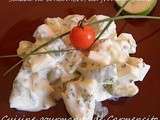 Salade de concombre sauce au fromage blanc