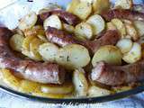 Saucisse de Toulouse confite et pommes de terre fondantes