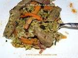 Sauté de boeuf au riz et carottes