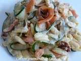 Tagliatelles de courgettes et pâtes Cavatelli au Boursault