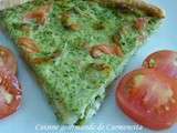 Tarte aux brocolis truite fumée et crevettes