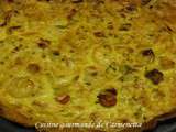 Tarte aux coquilles Saint Jacques et fondue de poireaux