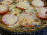 Tarte courgette-pesto de basilic, tomate-mozzarella