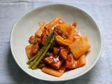 Paccheri au Ragu d’Asperges et Poitrine de Porc