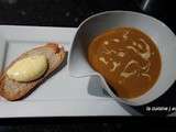Soupe de poisson a la creme aillee et safranee ( recette de l atelier des chefs)