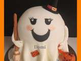 Halloween: Gâteau Fantômette en Pâte à Sucre