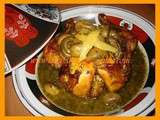 Tajine de poulet aux champignons