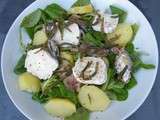 Salade de mâche à la salicorne chévre et autres