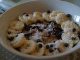Porridge banane/coco/chocolat