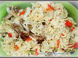 Riz aux légumes et veau