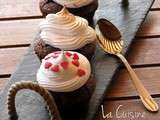 Cupcakes au chocolat et meringue italienne