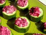 Courgettes crues à la betterave et au chèvre – Pour les phobiques du maki