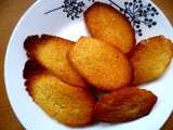 Madeleines chocolat blanc et miel