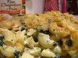 Gratin de pâtes aux épinards