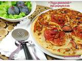 Pizza gourmande {Figue, gorgonzola, parme, noix et fromage blanc 0%}