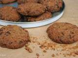Cookies à la purée d’amande complète et pépites de chocolat