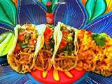 Tacos de poulet et Riz Mexicain
