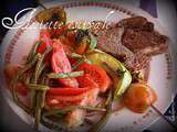Brochettes de courgettes et tomates marinées