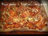 Pizza jambon - tomates - mozzarella
