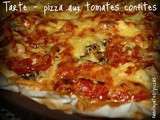 Tarte - pizza aux tomates confites