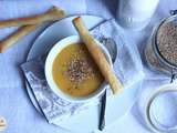 Velouté de carottes de Polignano a Mare au beurre d'arachide