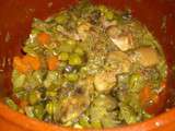 Tajine de poulet citron confit et olives vertes
