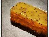 Cheesecake Paris-Tana : pumpkin, combava, citron vert et gelée de kiwi