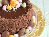 Layer cake de Pâques {bananes-chocolat}