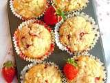 ☼ muffins fraises-rhubarbe croustillants ☼