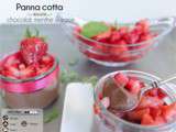 Panna cotta chocolat / menthe / fraise