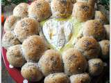 Couronne de pain aux noix, coeur de Neufchatel