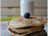 Pancakes au riz au lait et aux myrtilles