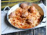 Spaghettis aux boulettes {façon one pot pasta}