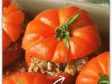 Tomates farcies aux deux viandes