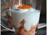 Verrine de saumon et oeufs de truite